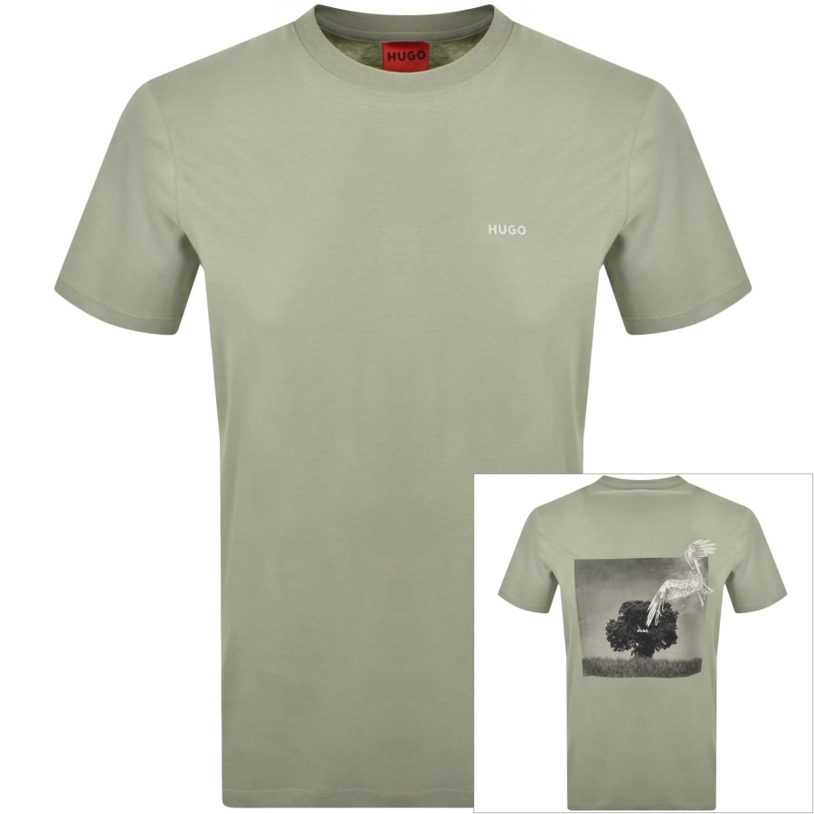 Image number 1 for HUGO Derlyns T Shirt Green
