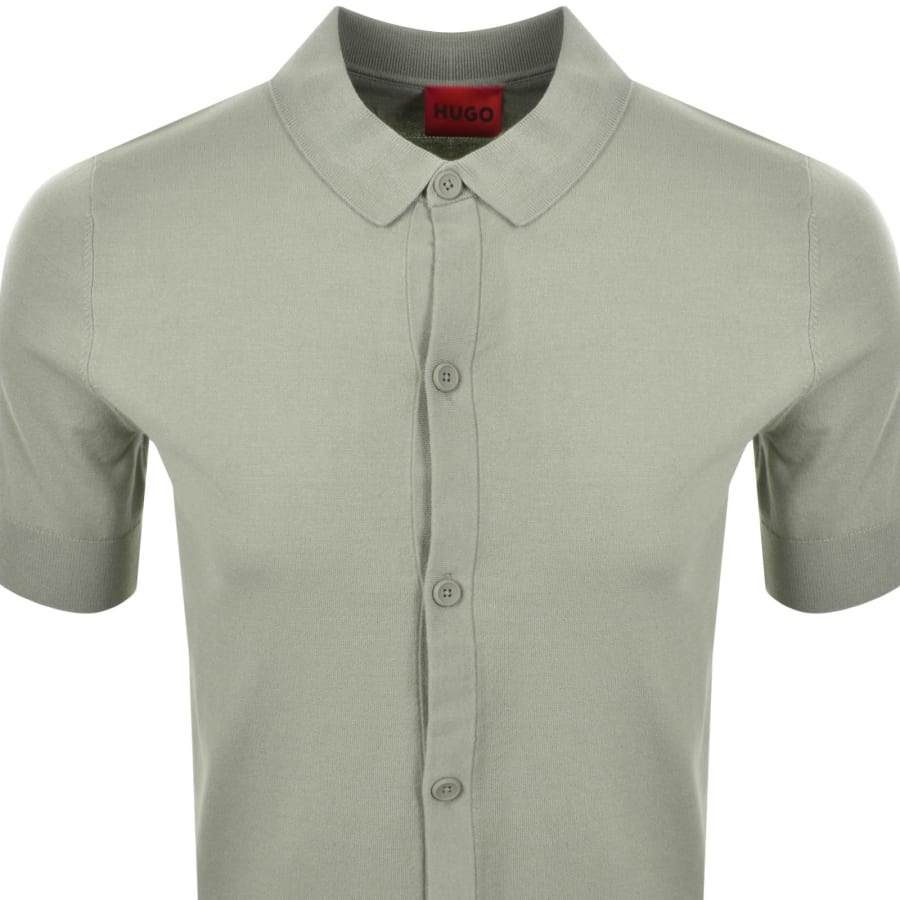 Image number 2 for HUGO San Paco Knit Shirt Green