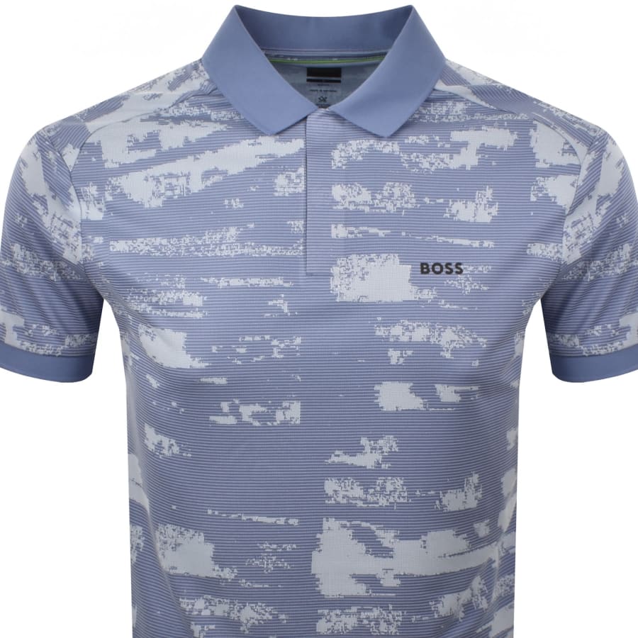 Image number 2 for BOSS PL Active Repeat Polo T Shirt Blue