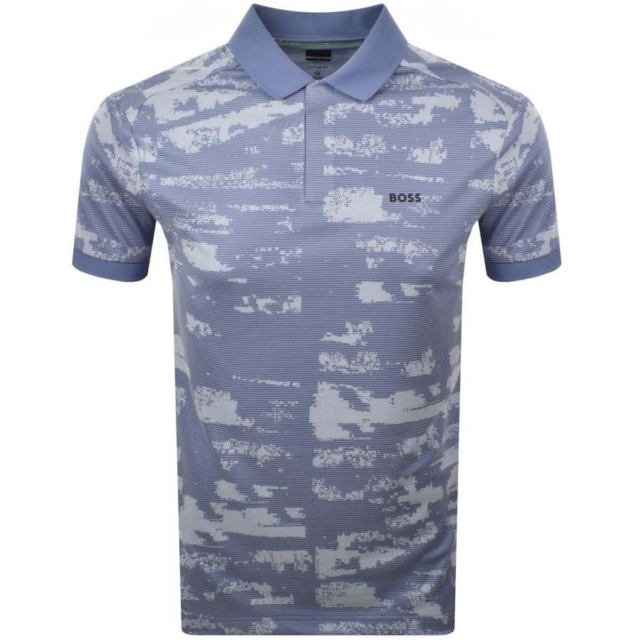 Image number 1 for BOSS PL Active Repeat Polo T Shirt Blue