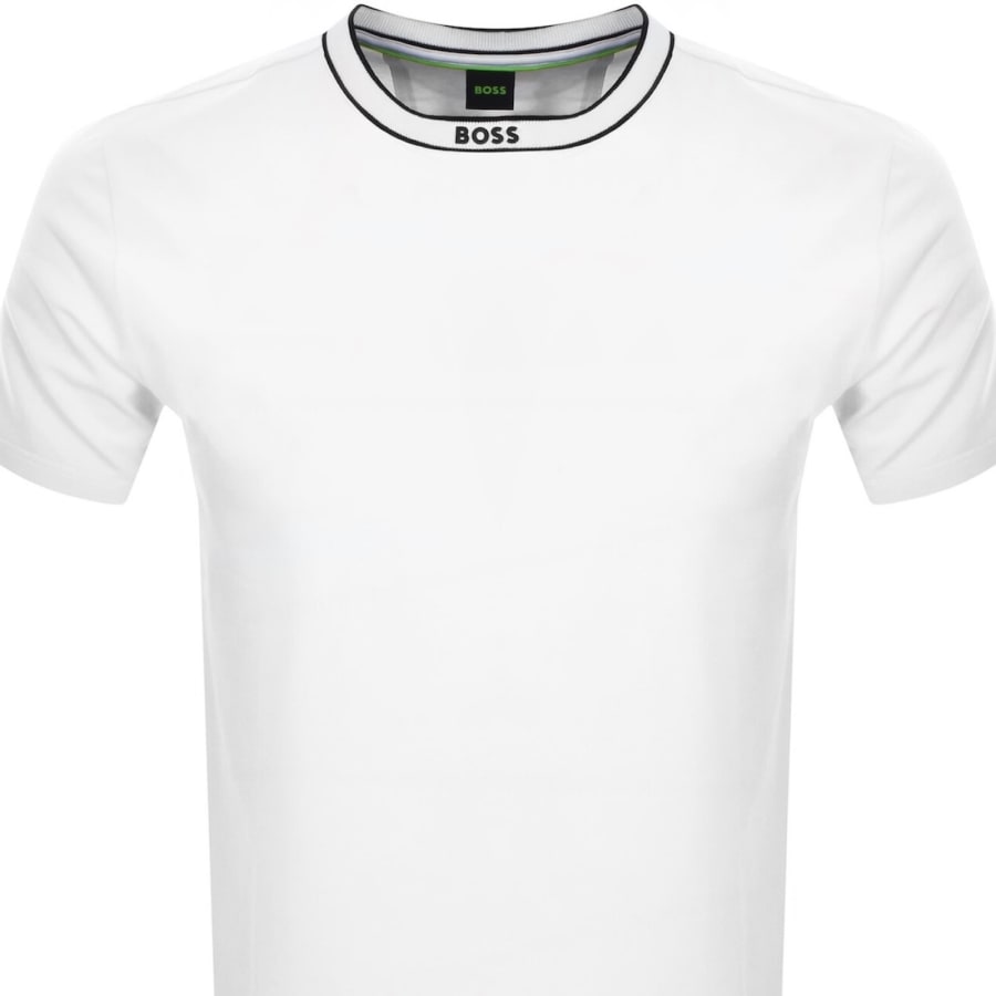 Image number 2 for BOSS Tee 5 Logo Collar T Shirt White
