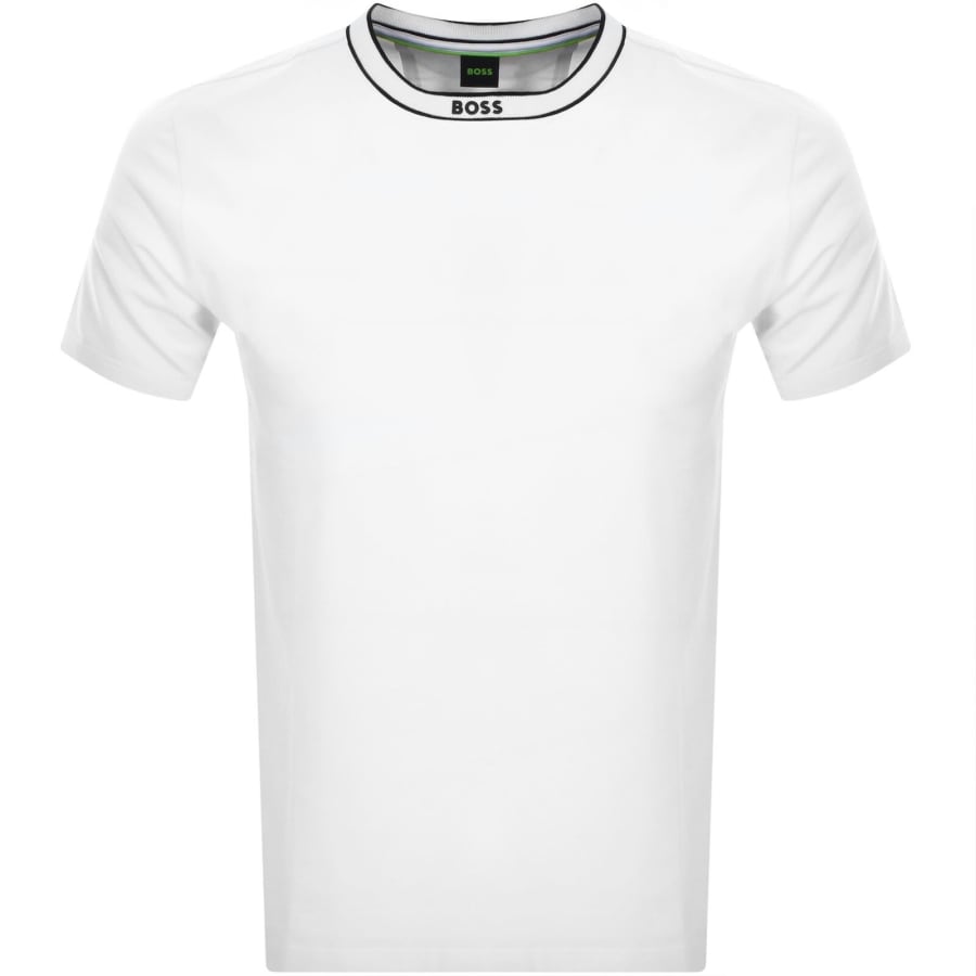Image number 1 for BOSS Tee 5 Logo Collar T Shirt White