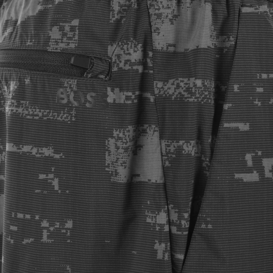 Image number 3 for BOSS SH Globe AOP Shorts Black