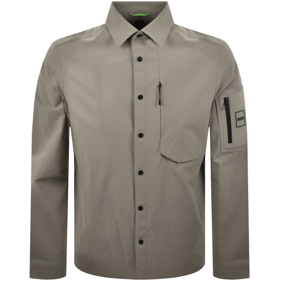 Image number 2 for BOSS Globe Overshirt Khaki