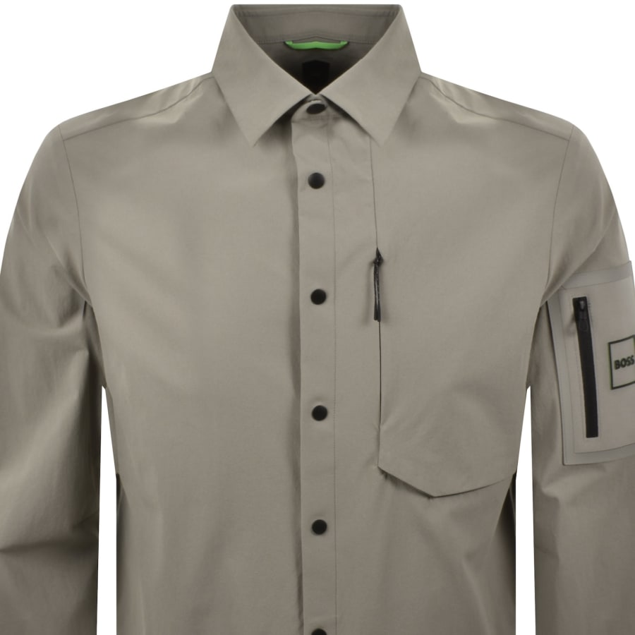 Image number 3 for BOSS Globe Overshirt Khaki