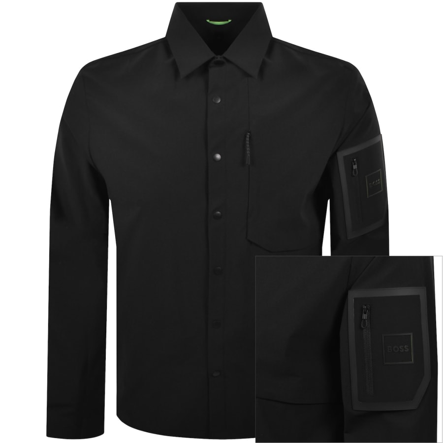 Image number 1 for BOSS Globe Overshirt Black