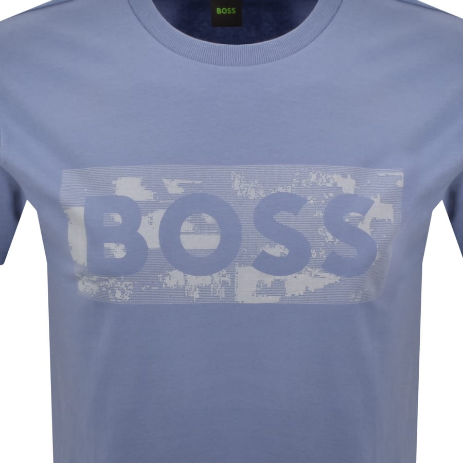 Image number 3 for BOSS Globe Logo T Shirt Blue