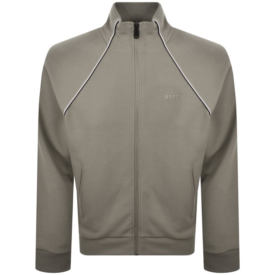 Image number 2 for BOSS Contrast Piping Tracksuit Set Green