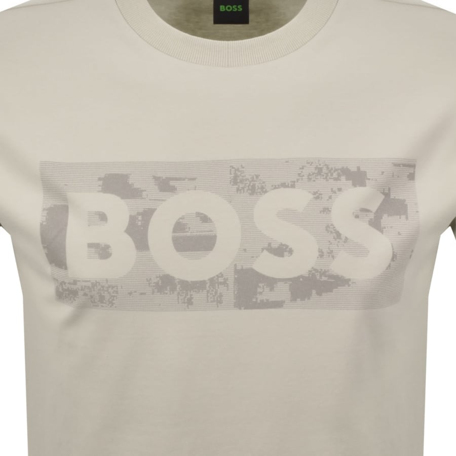 Image number 3 for BOSS Globe Logo T Shirt Beige