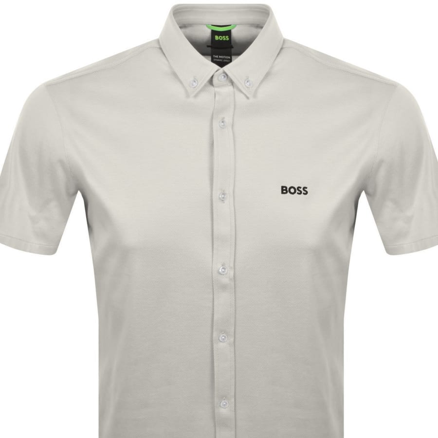 Image number 2 for BOSS ST Motion Short Sleeve Shirt Beige