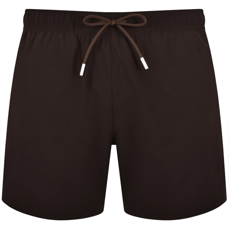 Image number 2 for BOSS Iconic Swim Shorts Dark Brown