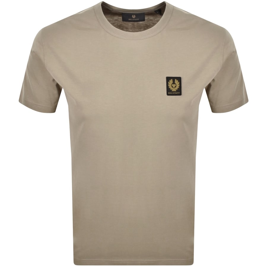 Image number 1 for Belstaff Featherweight Logo T Shirt Dark Sand