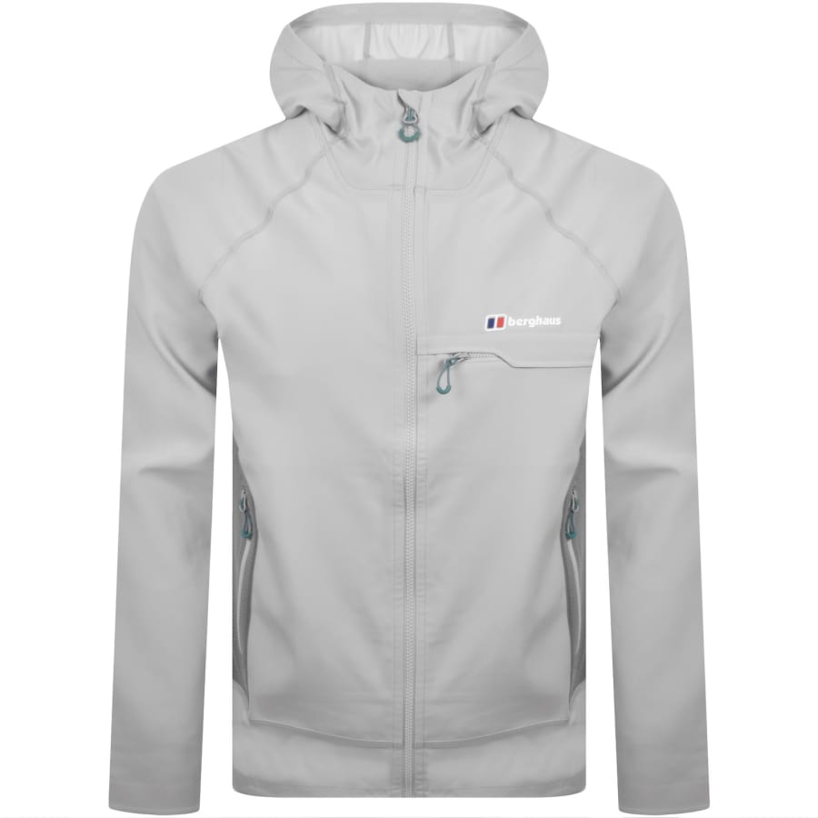 Image number 1 for Berghaus Wavertree Hooded Jacket Light Grey
