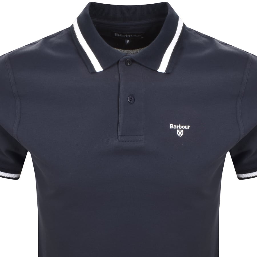 Image number 2 for Barbour Ferrybridge Tailored Polo T Shirt Navy