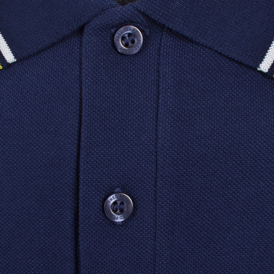 Image number 4 for Fred Perry Twin Tipped Polo T Shirt Navy