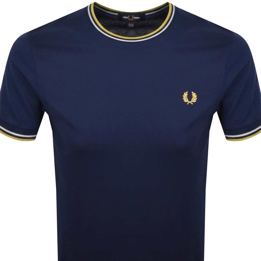 Image number 2 for Fred Perry Twin Tipped T Shirt French Navy