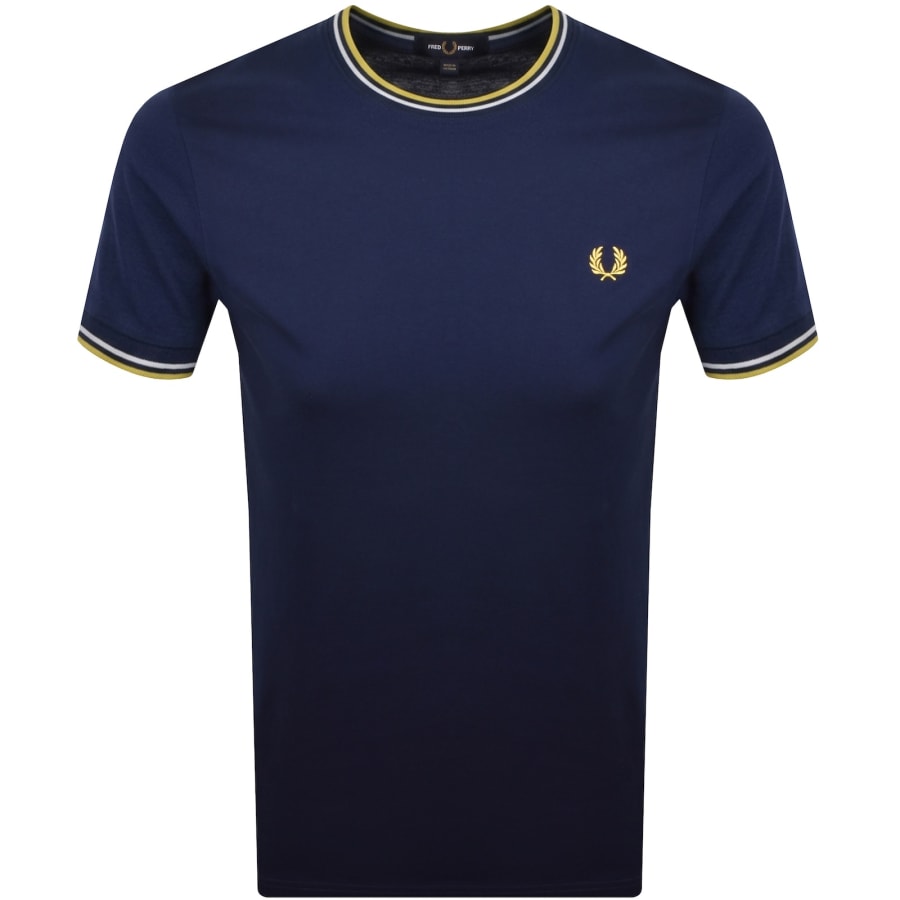 Image number 1 for Fred Perry Twin Tipped T Shirt French Navy
