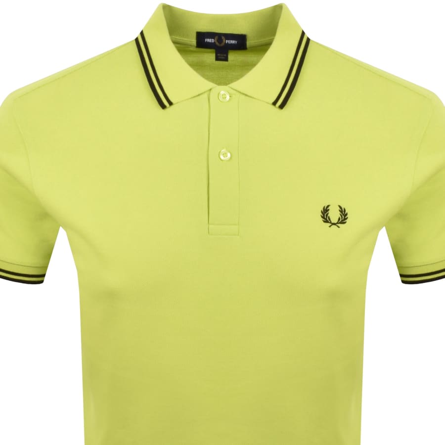 Image number 2 for Fred Perry Twin Tipped Polo T Shirt Green