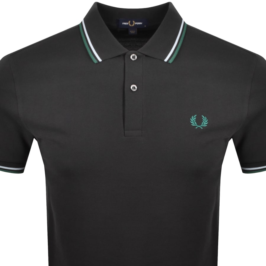 Image number 2 for Fred Perry Twin Tipped Polo T Shirt Grey
