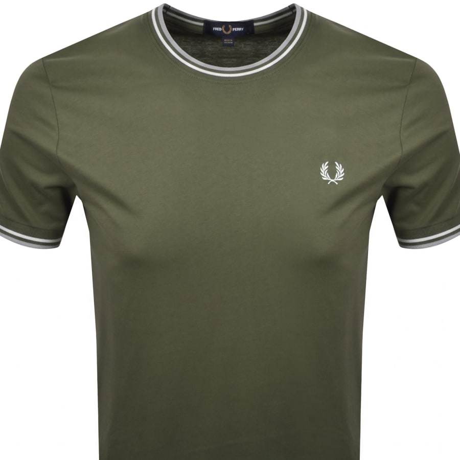 Image number 2 for Fred Perry Twin Tipped T Shirt Green