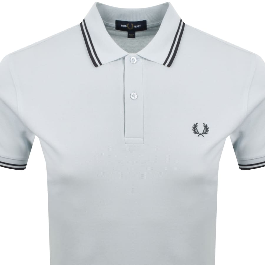 Image number 2 for Fred Perry Twin Tipped Polo T Shirt Blue