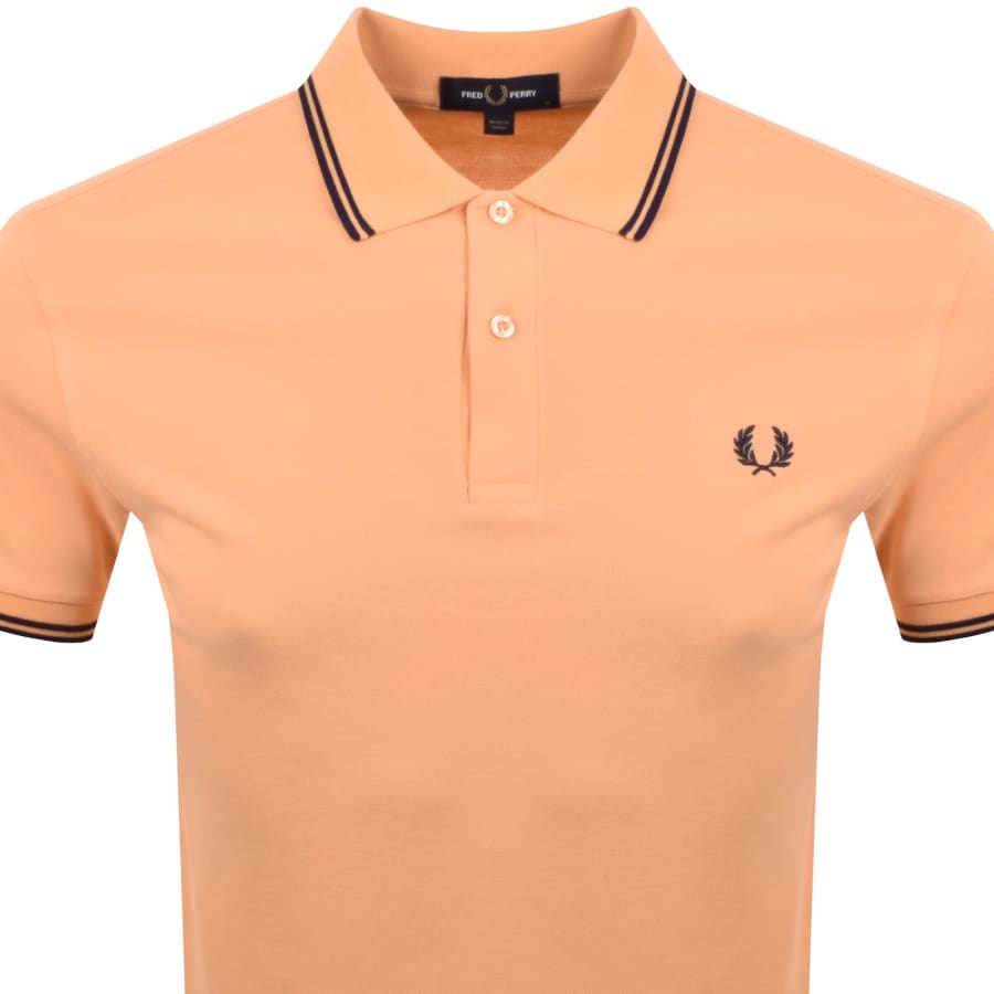Image number 2 for Fred Perry Twin Tipped Polo T Shirt Orange