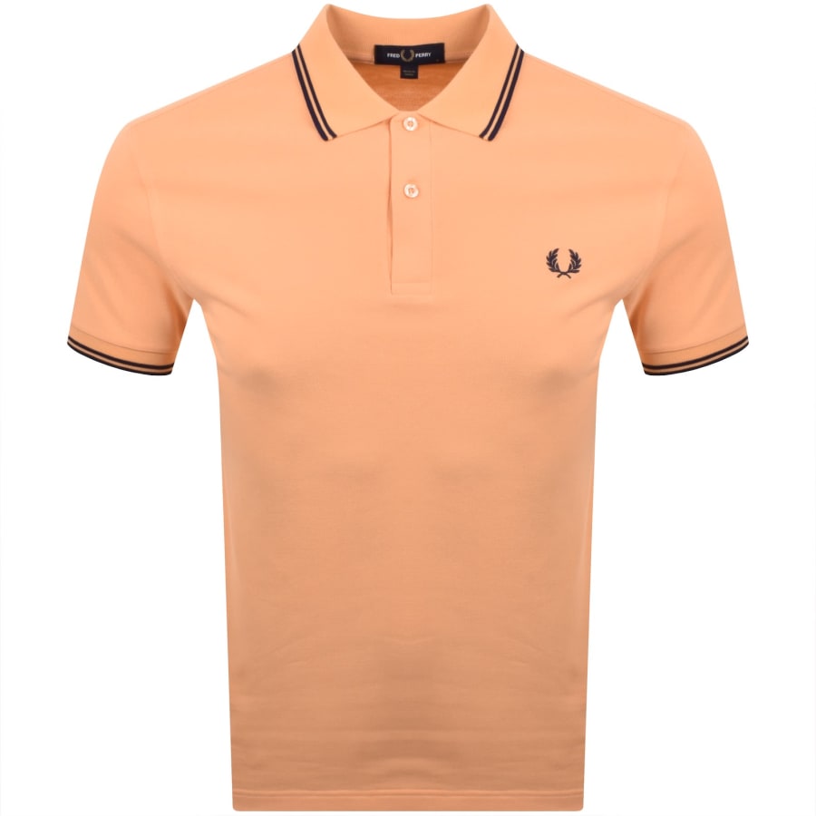Image number 1 for Fred Perry Twin Tipped Polo T Shirt Orange