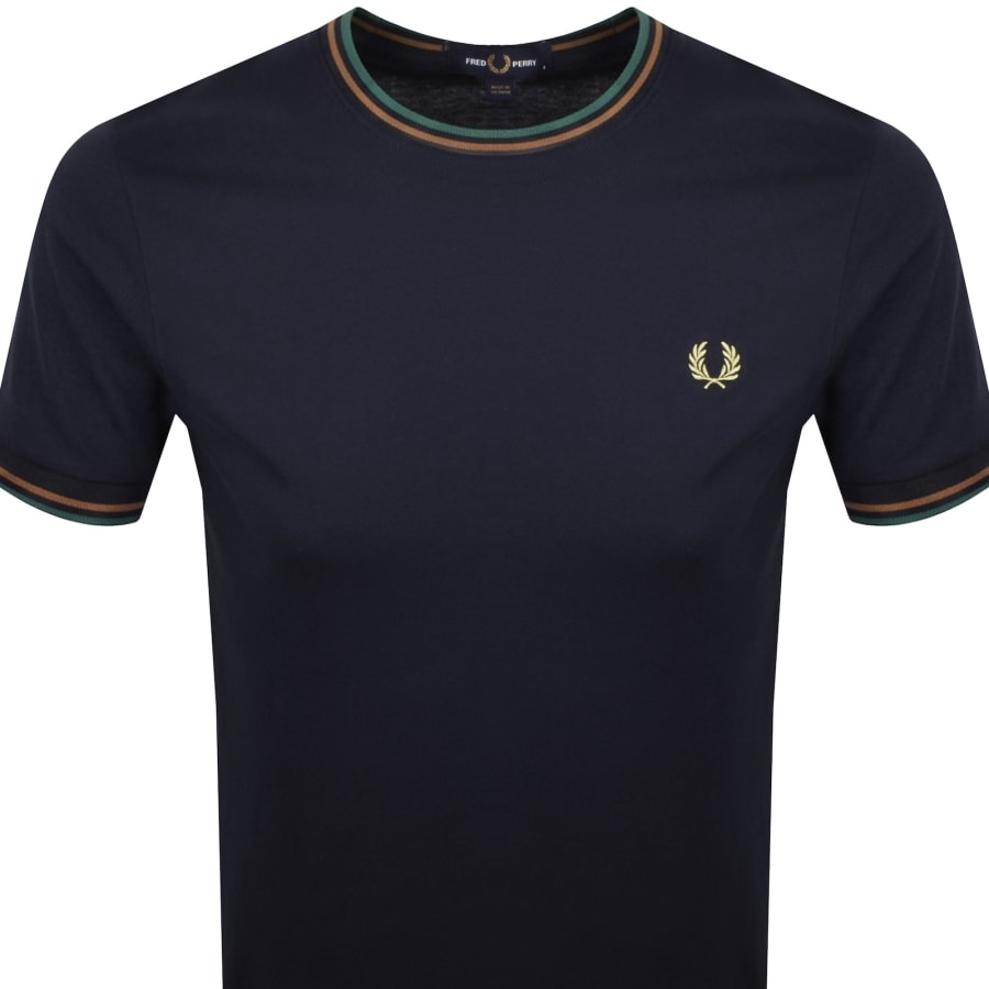 Image number 2 for Fred Perry Twin Tipped T Shirt Navy