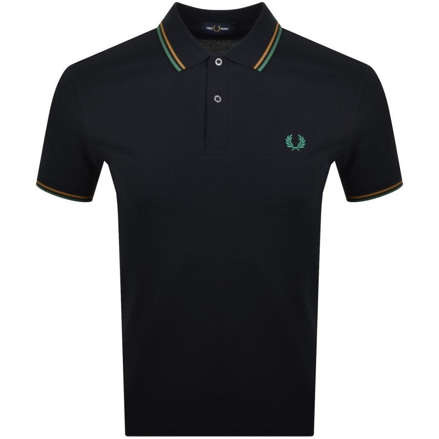 Image number 1 for Fred Perry Twin Tipped Polo T Shirt Navy