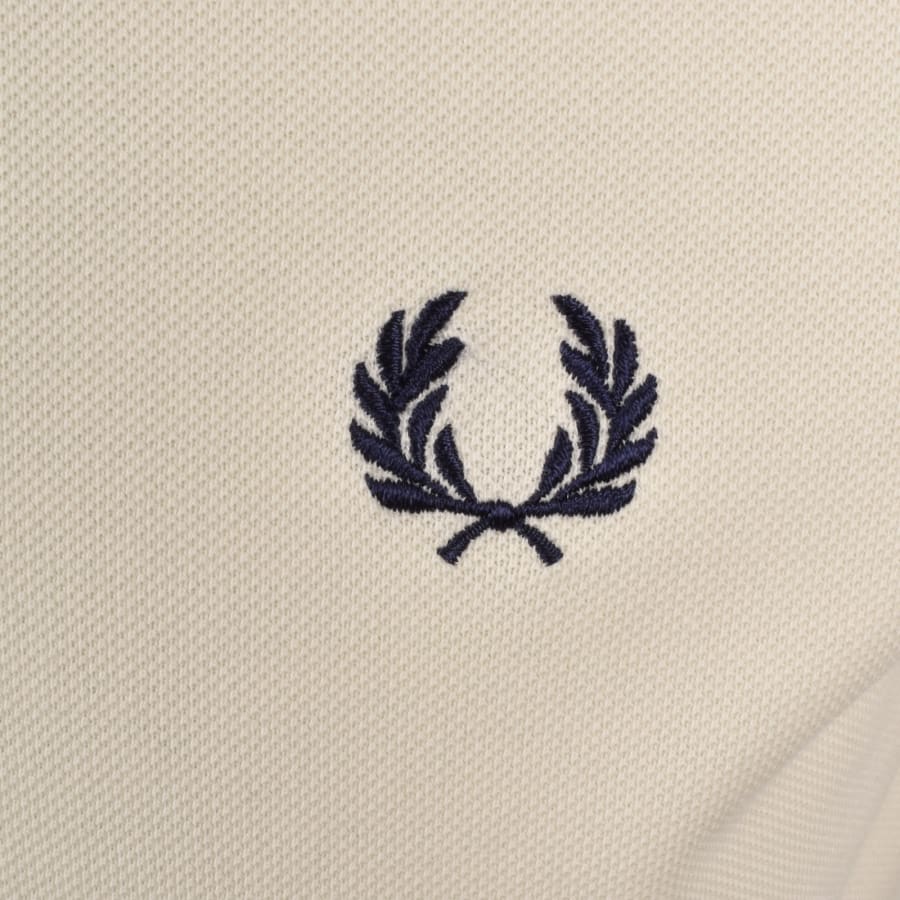 Image number 3 for Fred Perry Twin Tipped Polo T Shirt Ecru