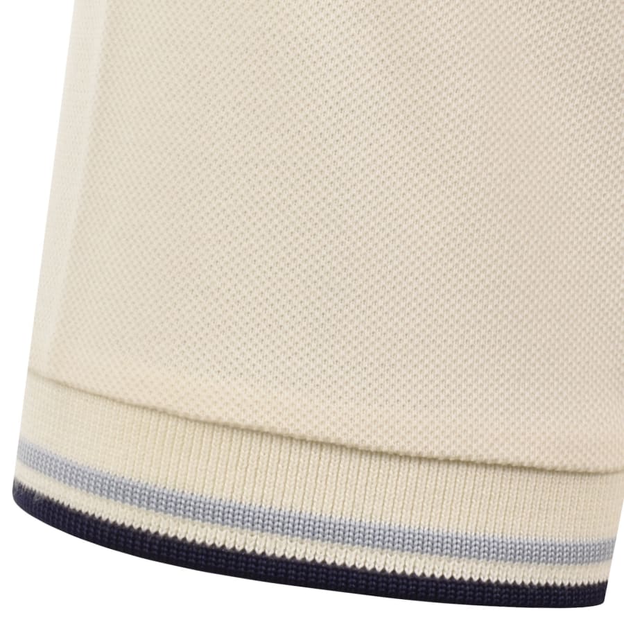 Image number 5 for Fred Perry Twin Tipped Polo T Shirt Ecru