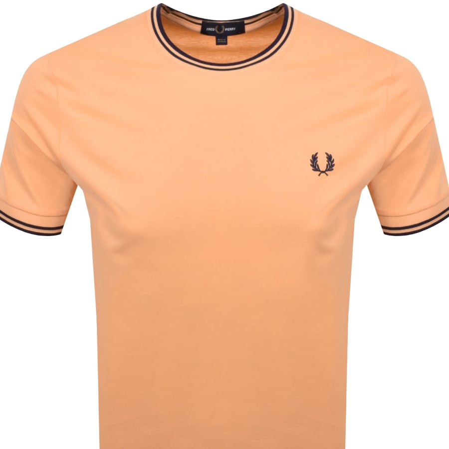 Image number 2 for Fred Perry Twin Tipped T Shirt Orange