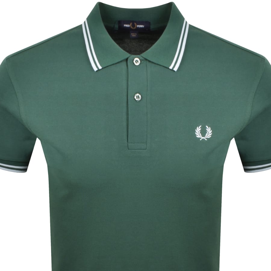 Image number 2 for Fred Perry Twin Tipped Polo T Shirt Green