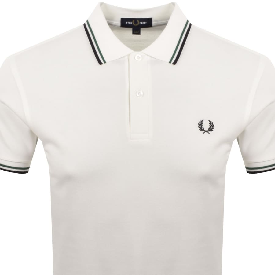 Image number 2 for Fred Perry Twin Tipped Polo T Shirt White