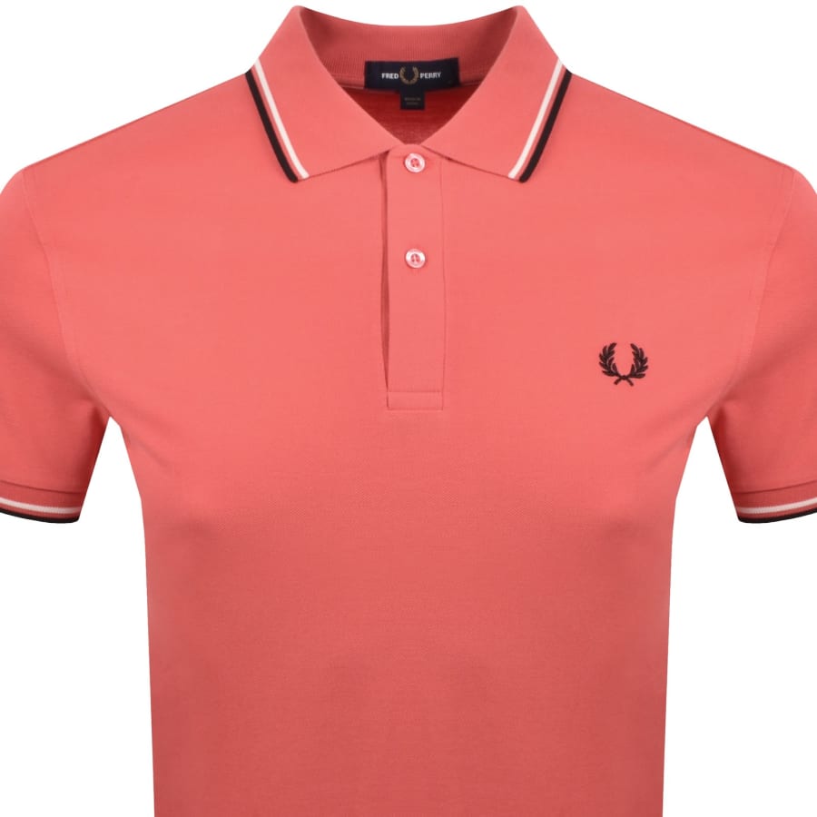 Image number 2 for Fred Perry Twin Tipped Polo T Shirt Red