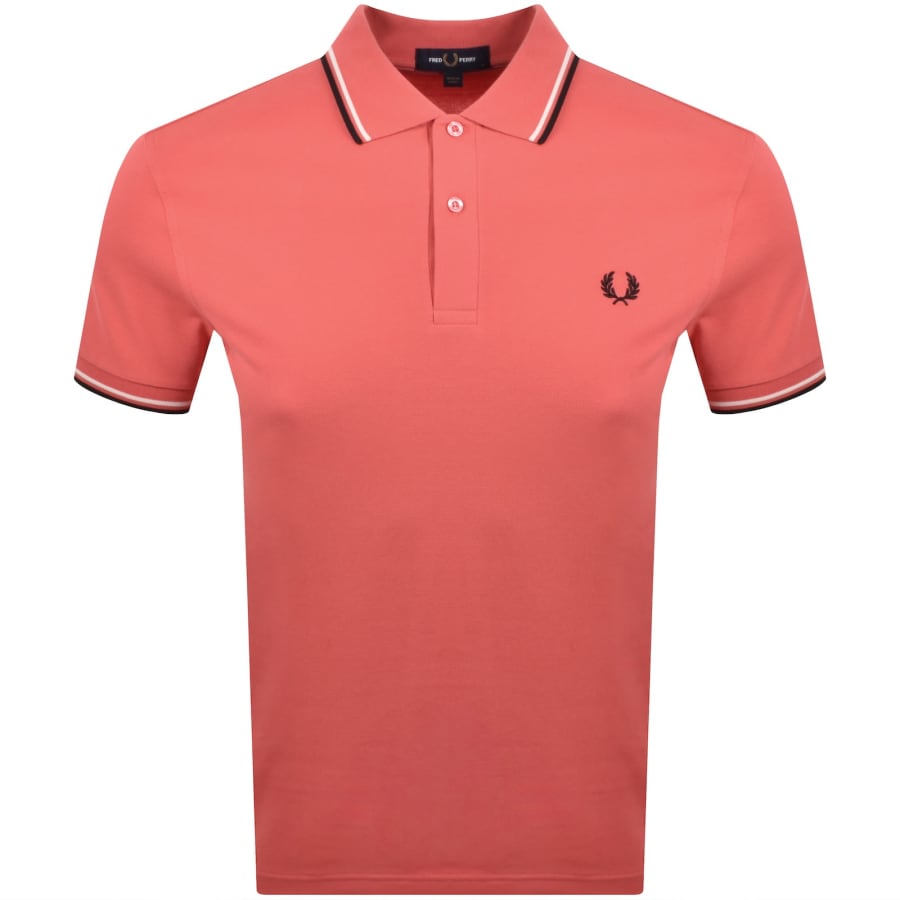 Image number 1 for Fred Perry Twin Tipped Polo T Shirt Red