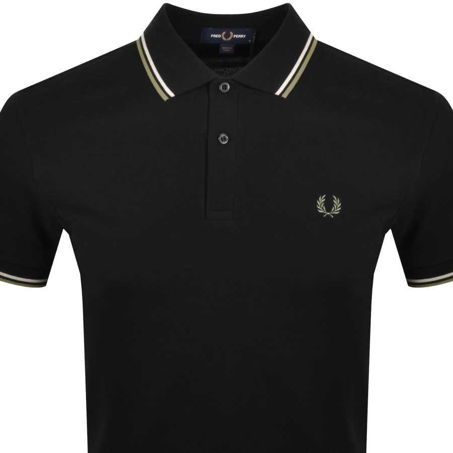 Image number 2 for Fred Perry Twin Tipped Polo T Shirt Black
