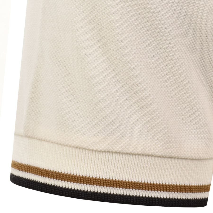 Image number 5 for Fred Perry Twin Tipped Polo T Shirt Ecru