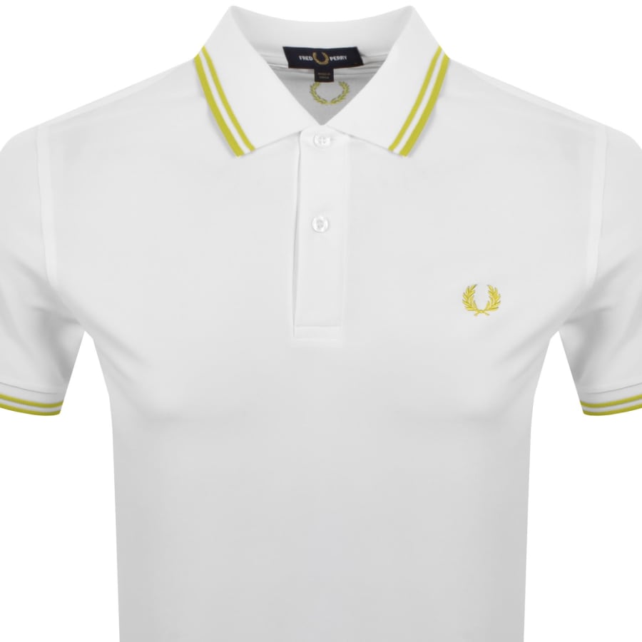 Image number 3 for Fred Perry Twin Tipped Polo T Shirt White