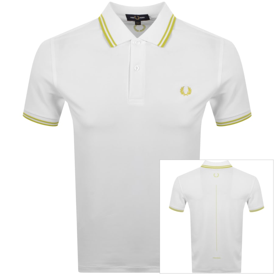Image number 1 for Fred Perry Twin Tipped Polo T Shirt White