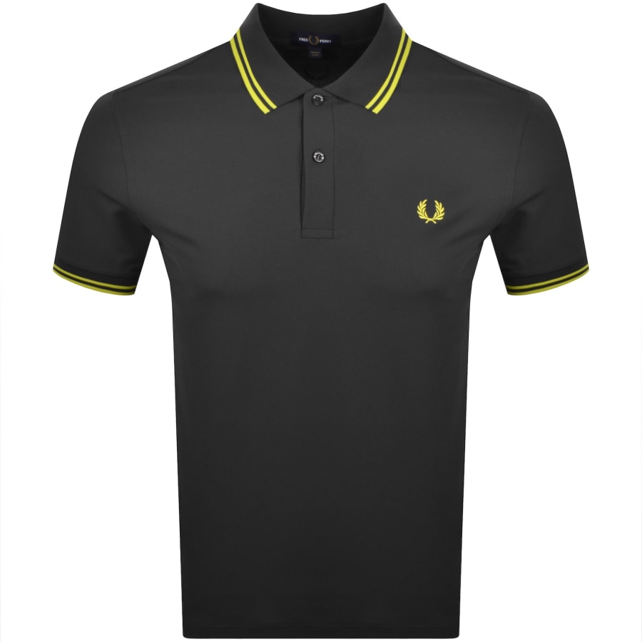 Image number 2 for Fred Perry Twin Tipped Polo T Shirt Grey