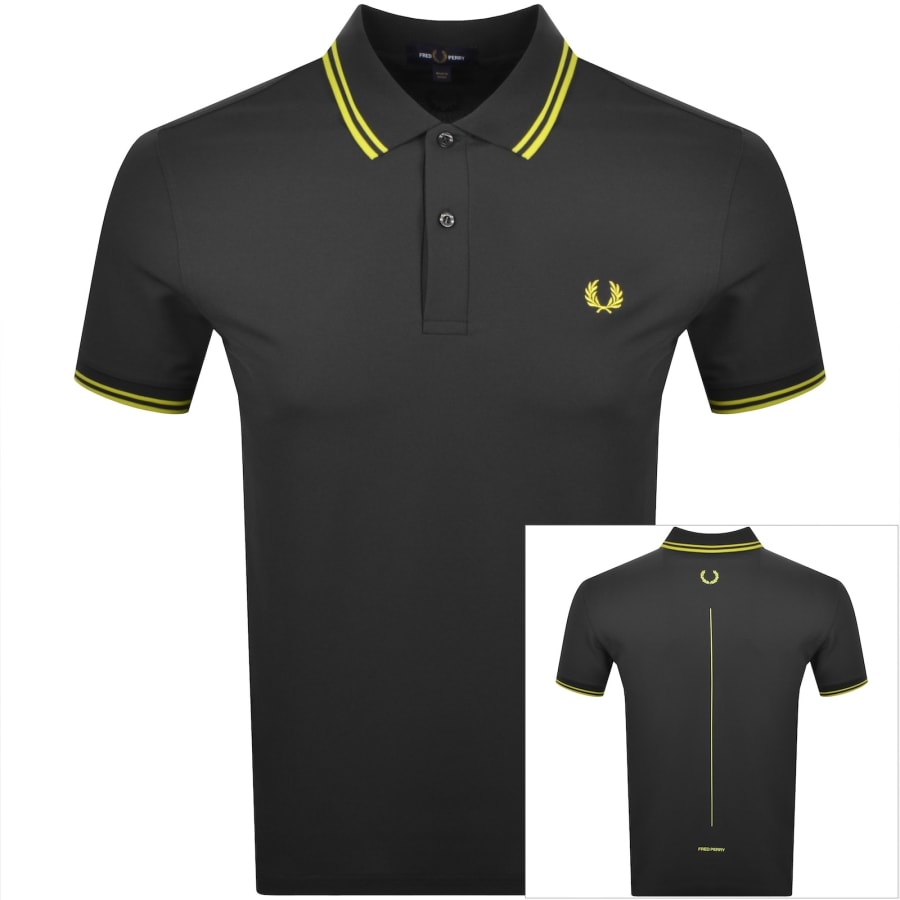 Image number 1 for Fred Perry Twin Tipped Polo T Shirt Grey