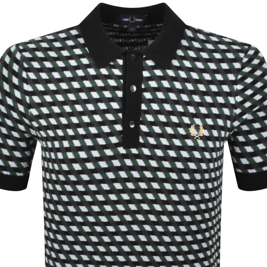 Image number 2 for Fred Perry Knit Polo Shirt Black