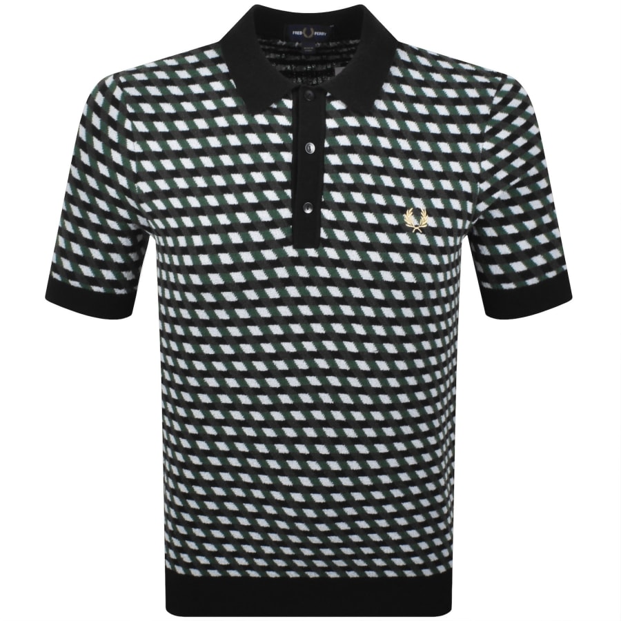 Image number 1 for Fred Perry Knit Polo Shirt Black