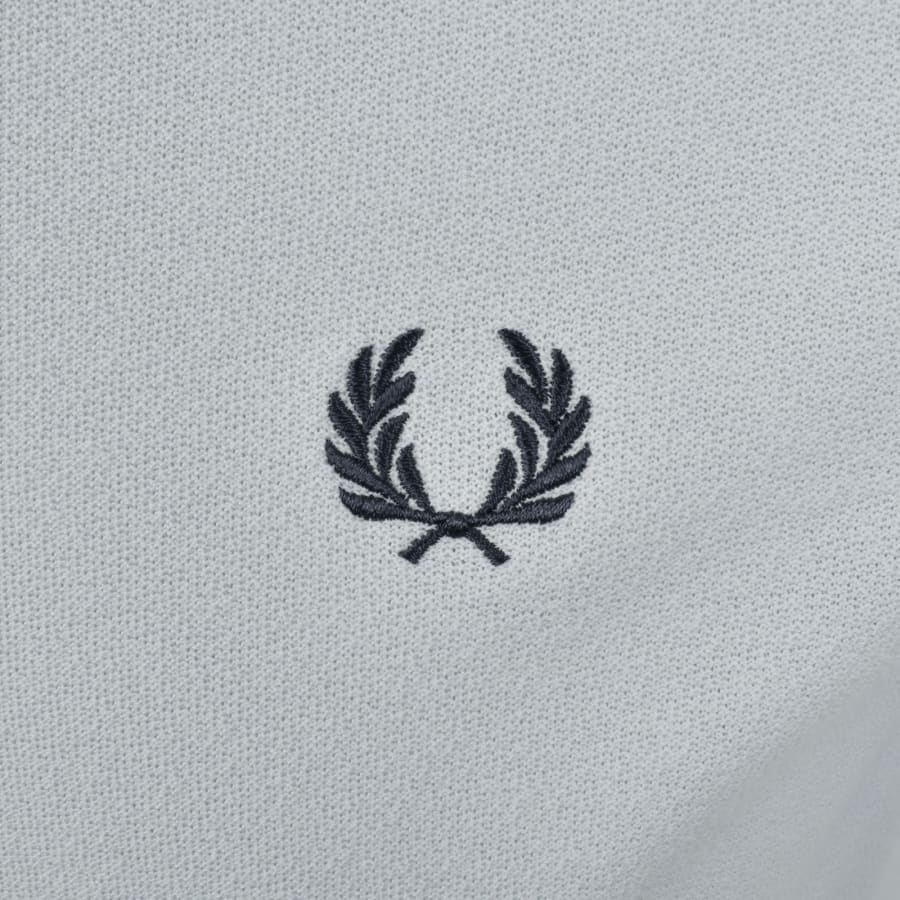 Image number 3 for Fred Perry Zip Neck Crepe Polo Blue