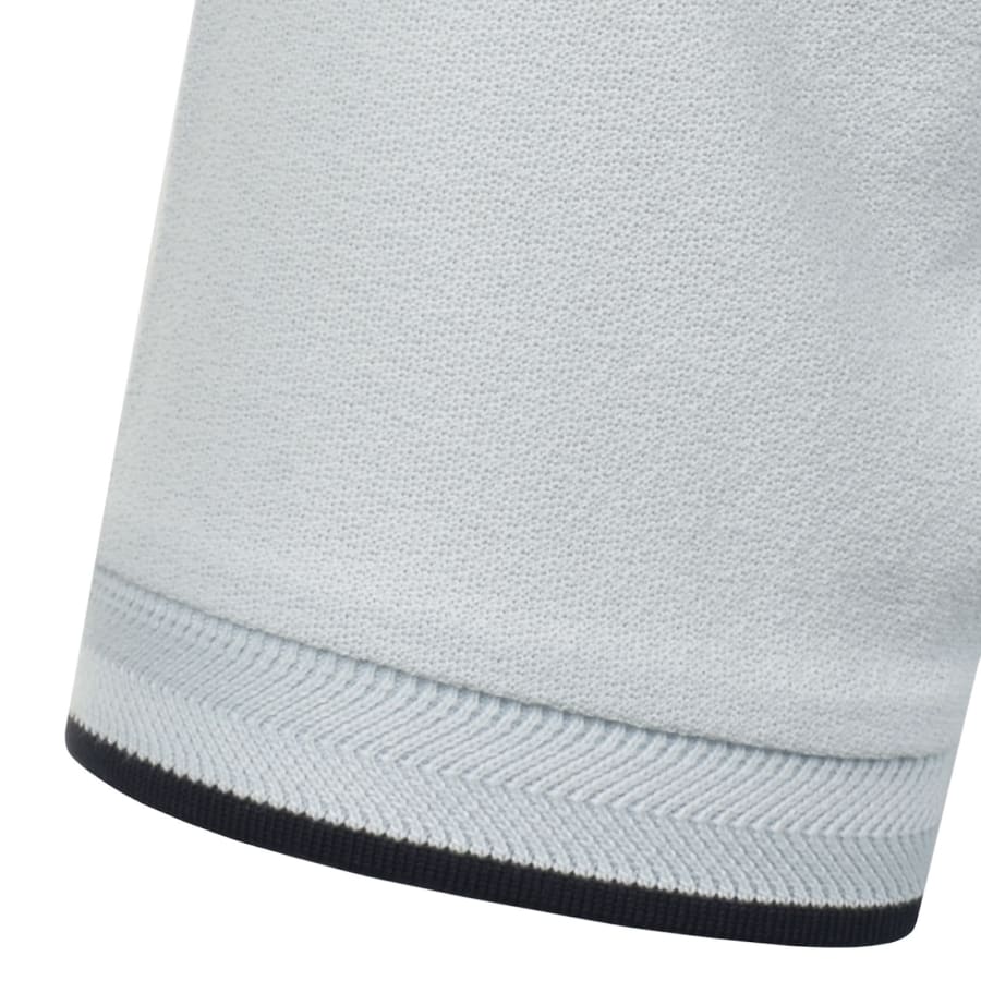 Image number 5 for Fred Perry Zip Neck Crepe Polo Blue