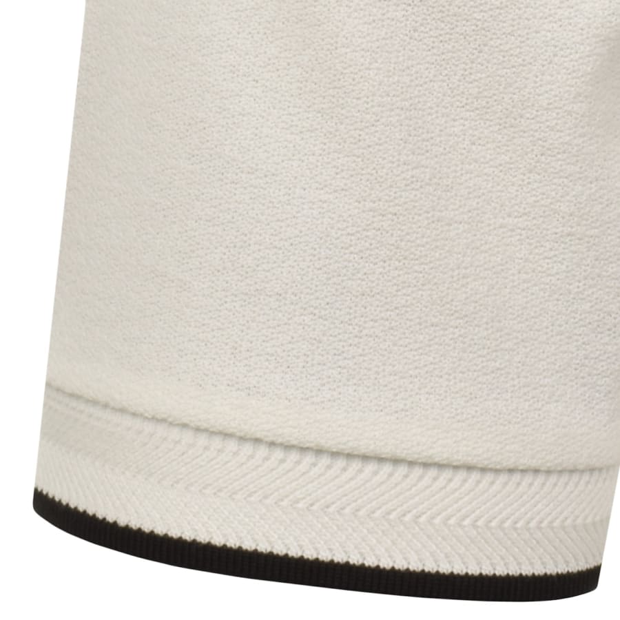 Image number 5 for Fred Perry Zip Neck Crepe Polo Cream