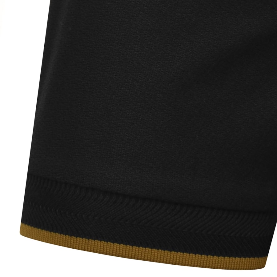 Image number 5 for Fred Perry Zip Neck Crepe Polo Black