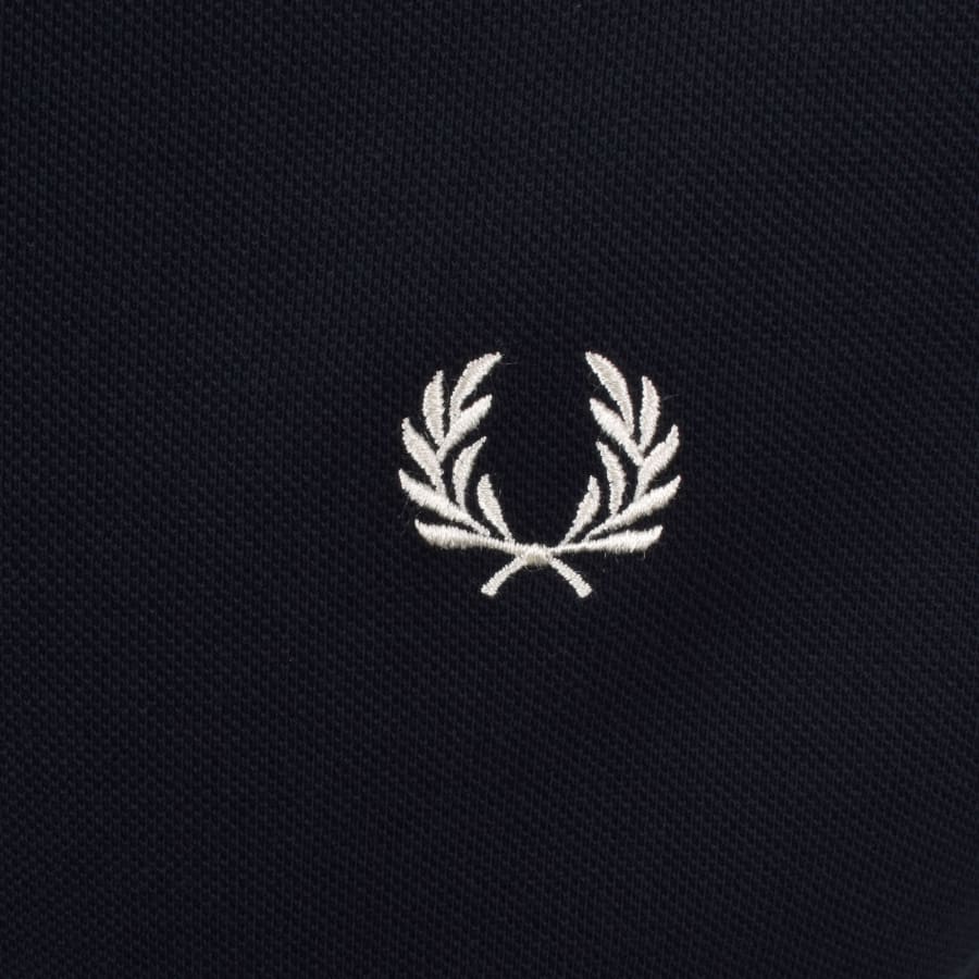 Image number 3 for Fred Perry Button Through Polo Shirt Navy