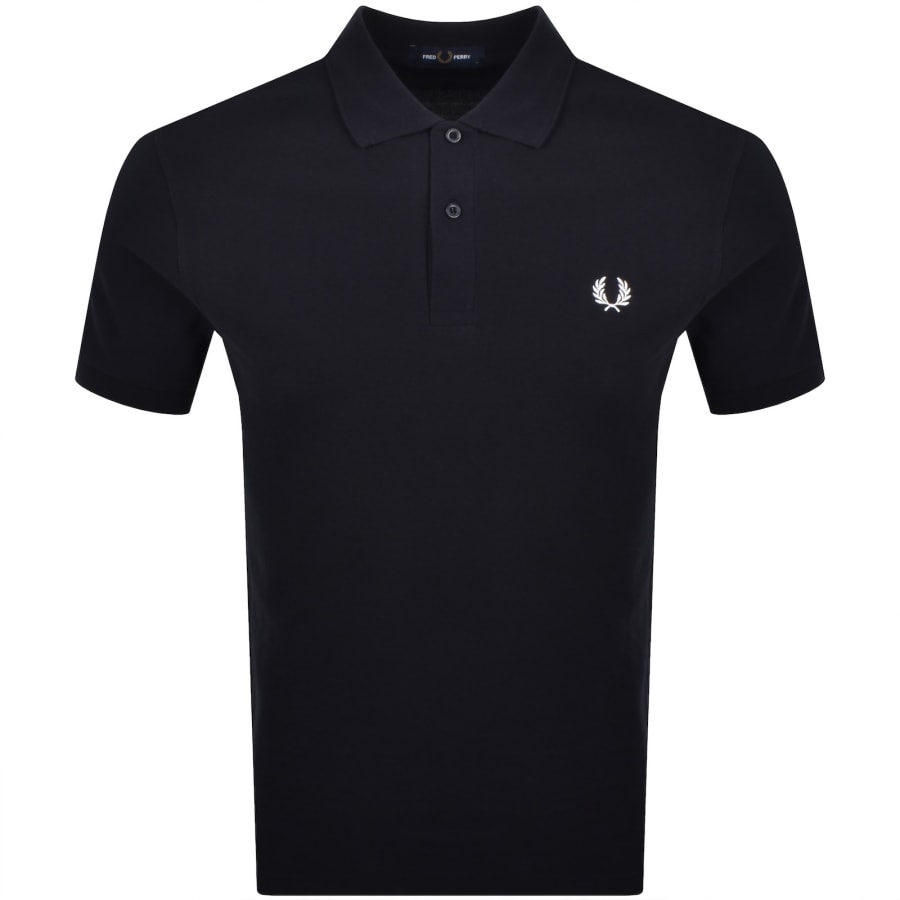 Image number 2 for Fred Perry Stripe Tape Polo T Shirt Navy